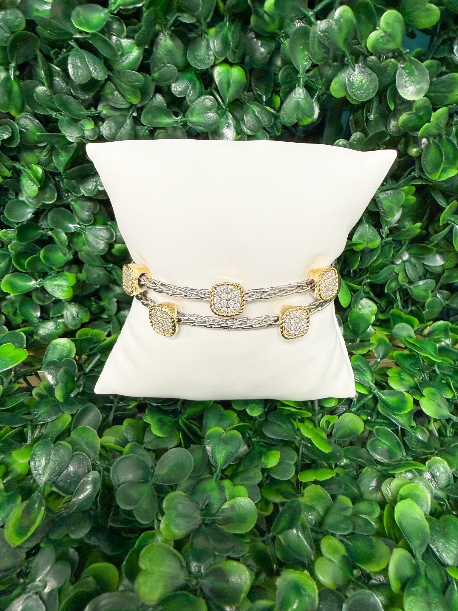 Vienna CZ Cable Bangle - Sugar Babies Children's Boutique/Meg's Shoppe