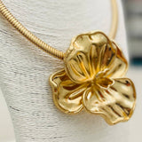 Vintage Flower Choker - Gold TWO FORTY TWO