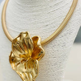 Vintage Flower Choker - Gold TWO FORTY TWO