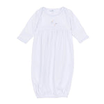 Vintage Stork Gathered Gown - Lt. Blue Baby Sleepwear Magnolia Baby