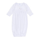 Vintage Stork Gathered Gown - Lt. Blue Baby Sleepwear Magnolia Baby