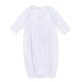 Vintage Stork Gathered Gown - White Baby Sleepwear Magnolia Baby