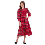 Walton Plaid Midi Dress Long Dresses Mudpie