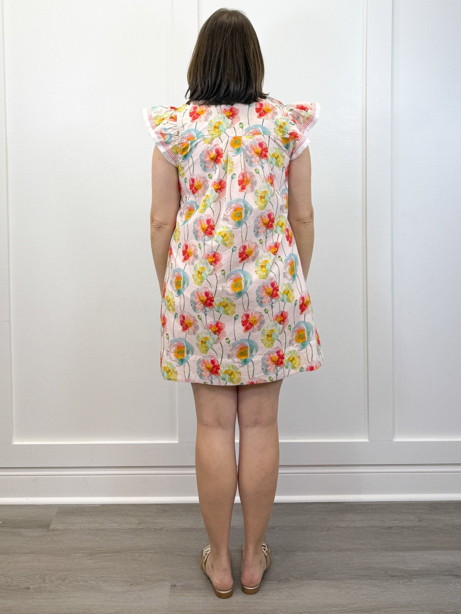 Watercolor Poppy Dress - Blush Short Dresses Jodifl