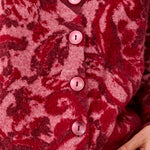 Wear 2 Ways Jacquard Sweater Cardigan - Pink Frost Sweaters Tribal
