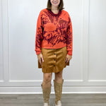 Wear 2 Ways Jacquard Sweater - Coral Blaze - Sugar Babies Children's Boutique/Meg's Shoppe