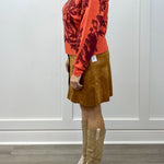 Wear 2 Ways Jacquard Sweater - Coral Blaze - Sugar Babies Children's Boutique/Meg's Shoppe