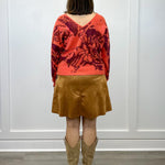 Wear 2 Ways Jacquard Sweater - Coral Blaze - Sugar Babies Children's Boutique/Meg's Shoppe