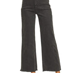 Weekend Wide Crop Pants - Black Jeans Zenana
