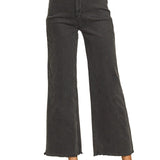Weekend Wide Crop Pants - Black Jeans Zenana