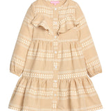 Western Dress - Geneva Gingham Khaki Girls Occasion Dresses Bisby