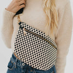 Westlyn Woven Bum Bag : Checkered Black Purses + Totes Pretty Simple