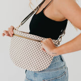 Westlyn Woven Bum Bag : Checkered Gray Purses + Totes Pretty Simple