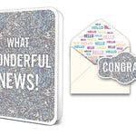 What Wonderful News! Deluxe Greeting Card Paper Goods Studio Oh!