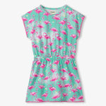 Whimsical Flamingos Cinched Waist Relaxed Dress Girls Play Dresses Hatley