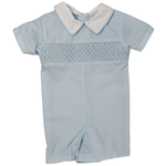 Whispers on the Porch Leo Overall Boys Bubbles + Rompers Charming Little One