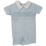 Whispers on the Porch Leo Overall Boys Bubbles + Rompers Charming Little One