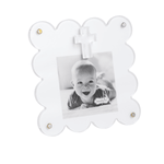White Acrylic Cross Frame Home Decor Mudpie