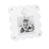 White Acrylic Cross Frame Home Decor Mudpie