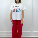 White Americana Sparkle Top Tops Mudpie