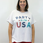 White Americana Sparkle Top Tops Mudpie