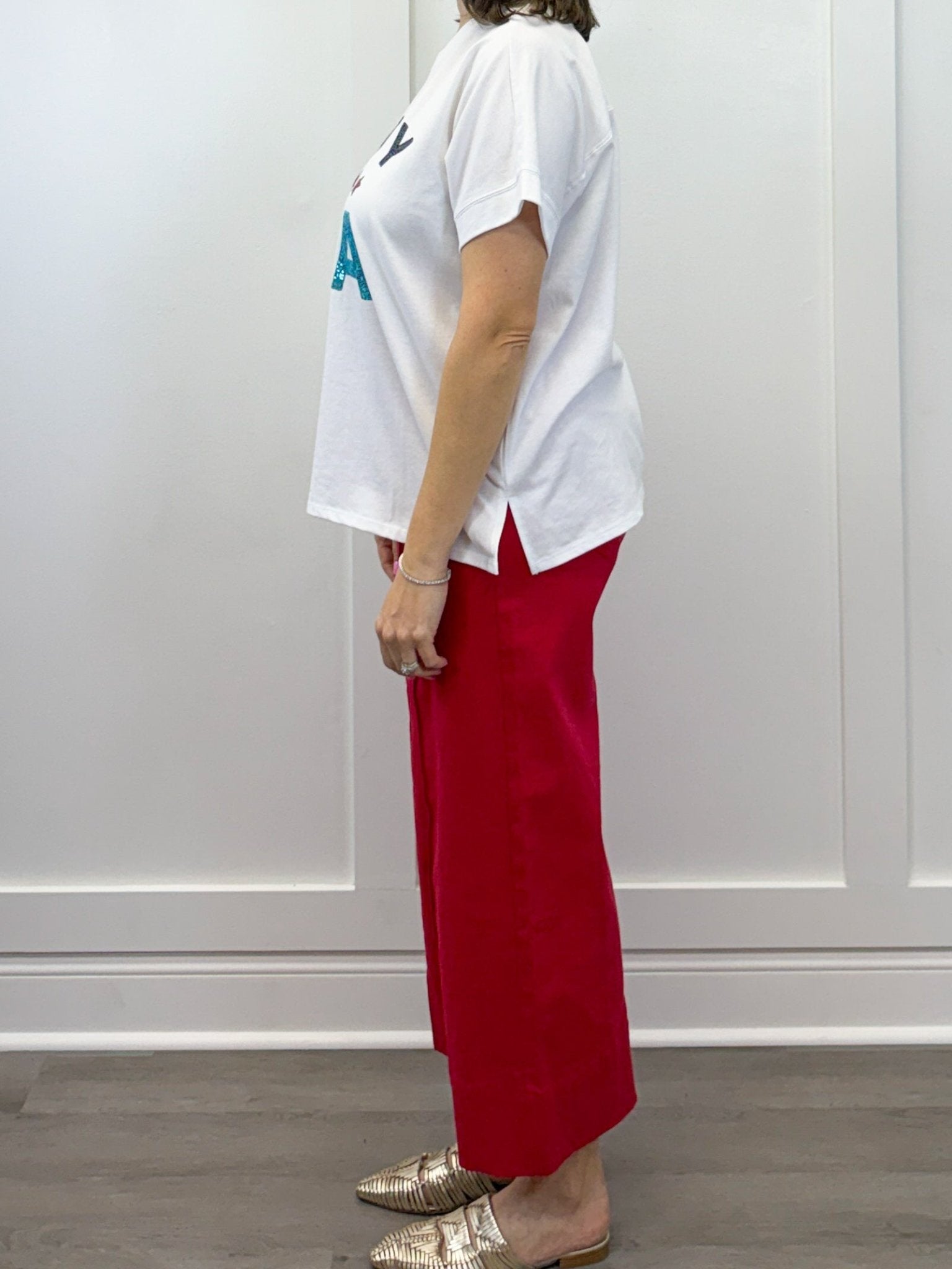 White Americana Sparkle Top Tops Mudpie