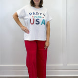 White Americana Sparkle Top Tops Mudpie
