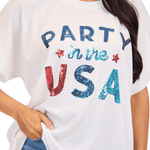 White Americana Sparkle Top Tops Mudpie