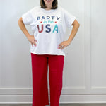 White Americana Sparkle Top Tops Mudpie
