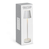 White LED Cordless Table Lamp with Scalloped Edge Shade Home Decor Two's Company