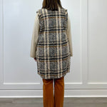 Wide Notch Collar Button Front Vest - Sandstone Tops Tribal