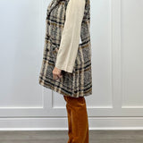 Wide Notch Collar Button Front Vest - Sandstone Tops Tribal
