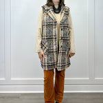 Wide Notch Collar Button Front Vest - Sandstone Tops Tribal