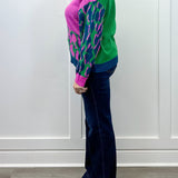 Wild Palette Sweater - Green Mix Sweaters Umgee