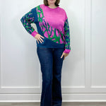 Wild Palette Sweater - Green Mix Sweaters Umgee