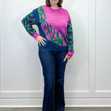 Wild Palette Sweater - Green Mix Sweaters Umgee