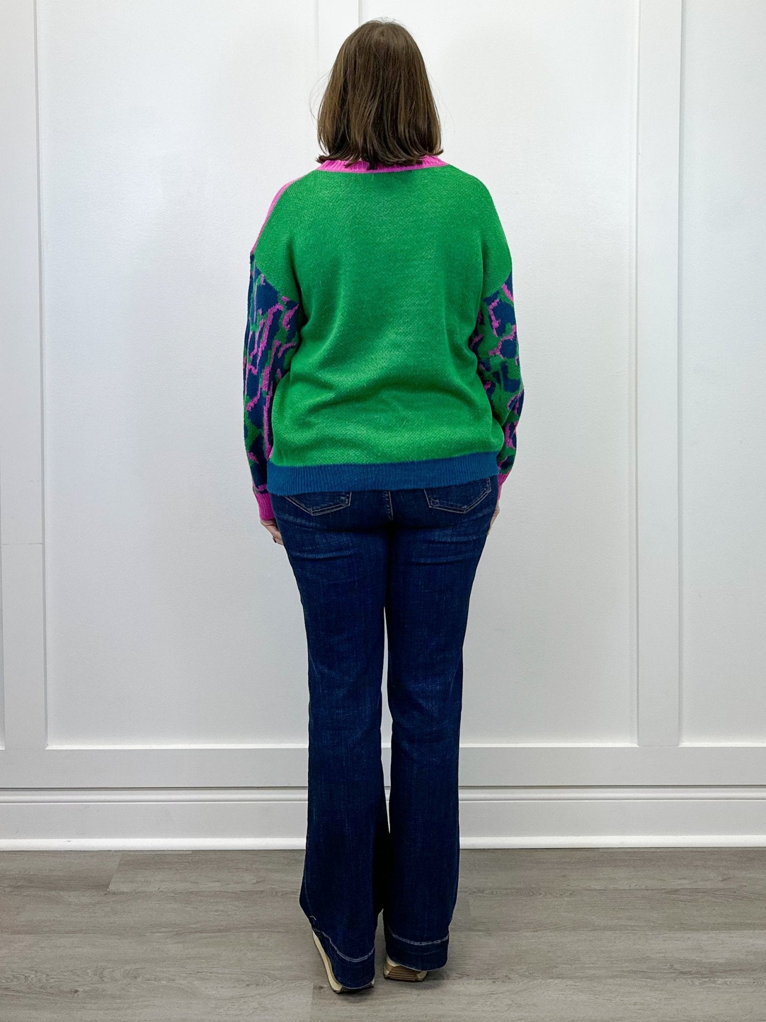 Wild Palette Sweater - Green Mix Sweaters Umgee