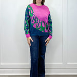Wild Palette Sweater - Green Mix Sweaters Umgee