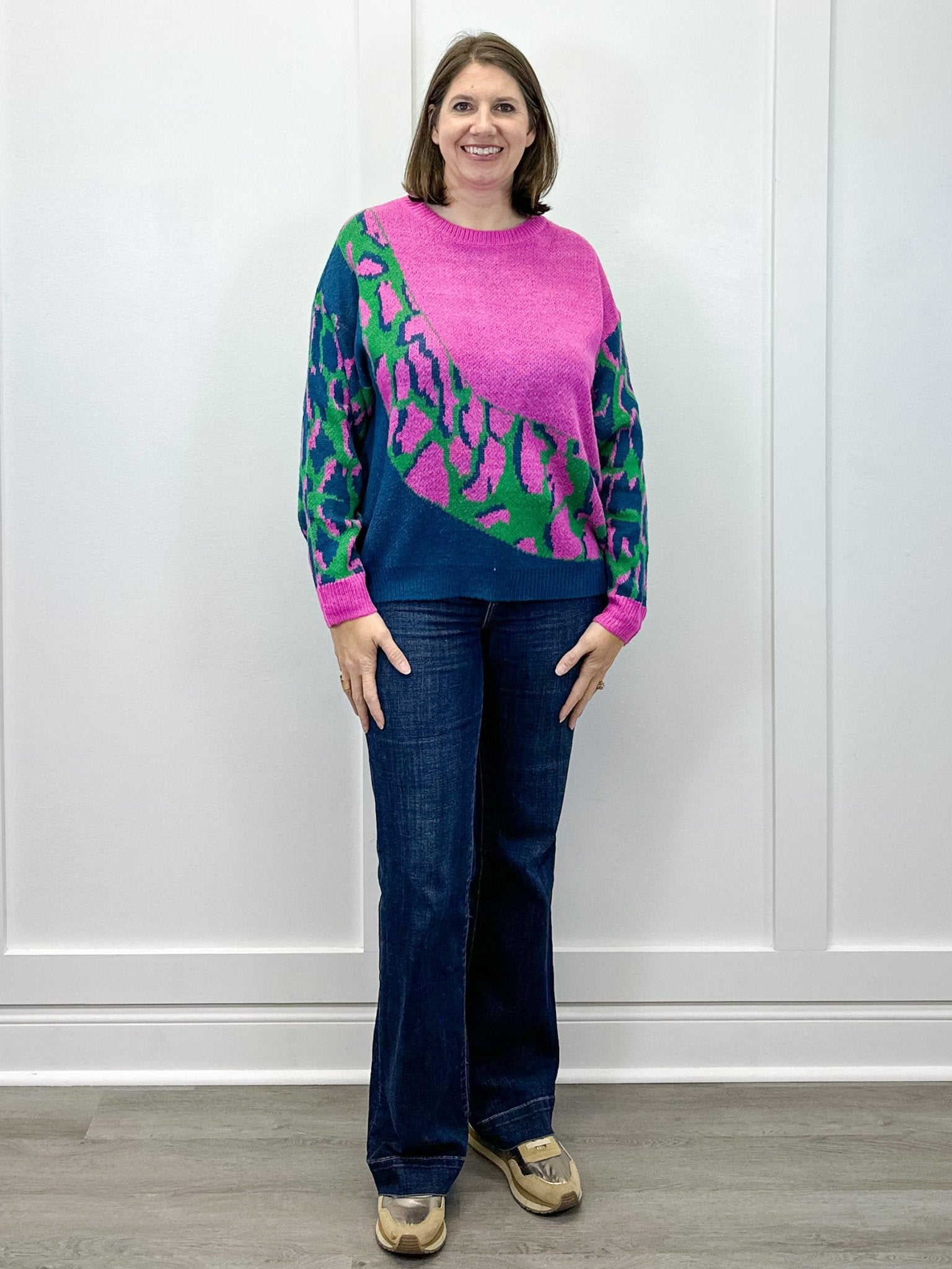 Wild Palette Sweater - Green Mix Sweaters Umgee