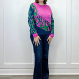 Wild Palette Sweater - Green Mix Sweaters Umgee