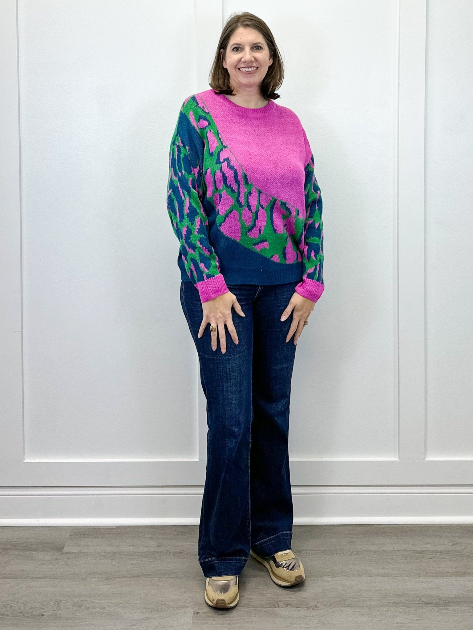 Wild Palette Sweater - Green Mix Sweaters Umgee