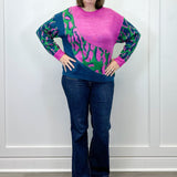 Wild Palette Sweater - Green Mix Sweaters Umgee