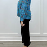 Wildflower Waves Top - Teal Tops Jodifl