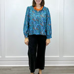 Wildflower Waves Top - Teal Tops Jodifl