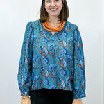 Wildflower Waves Top - Teal Tops Jodifl