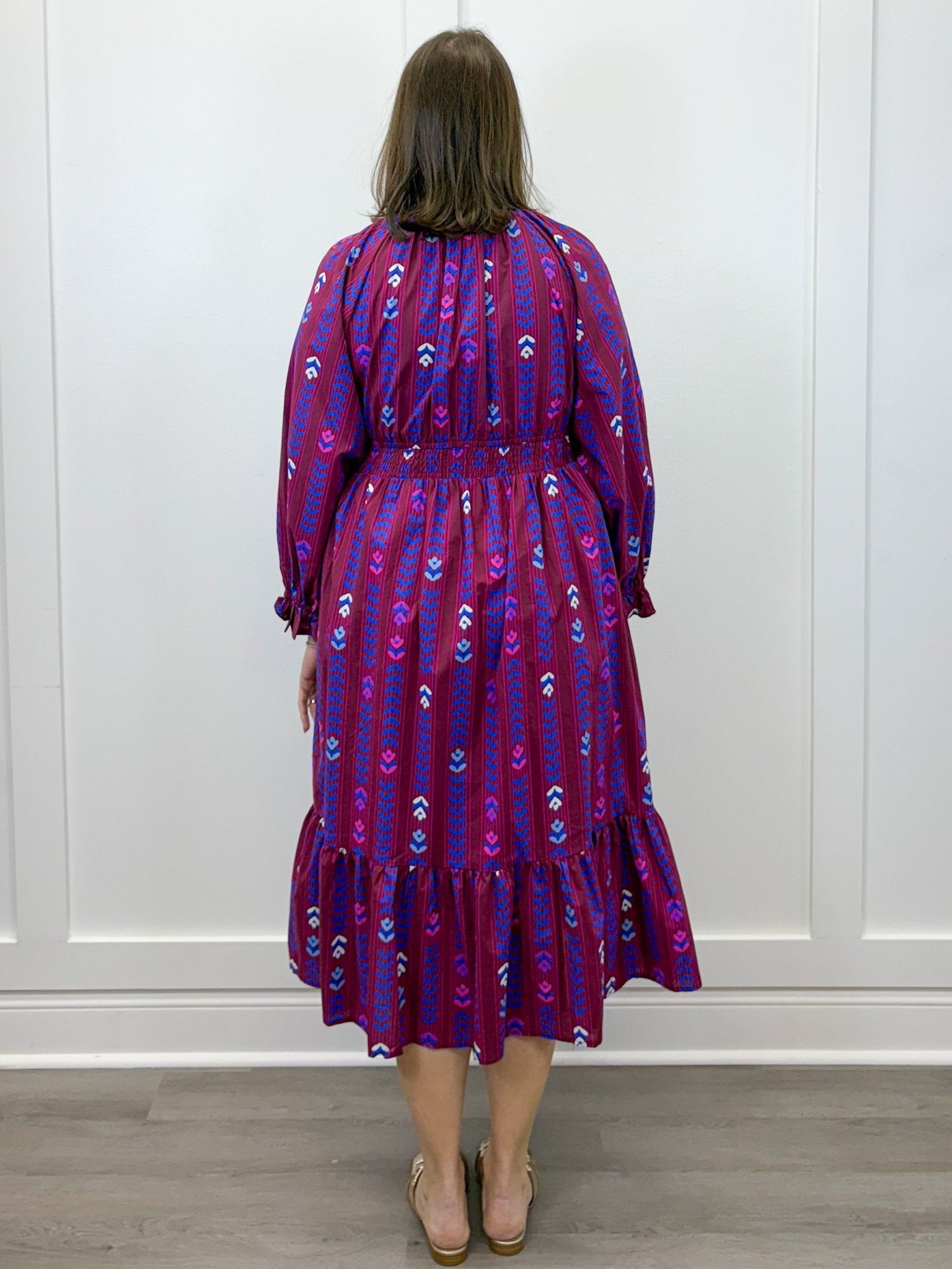 Willowvine Midi Dress - Burgundy Long Dresses Umgee