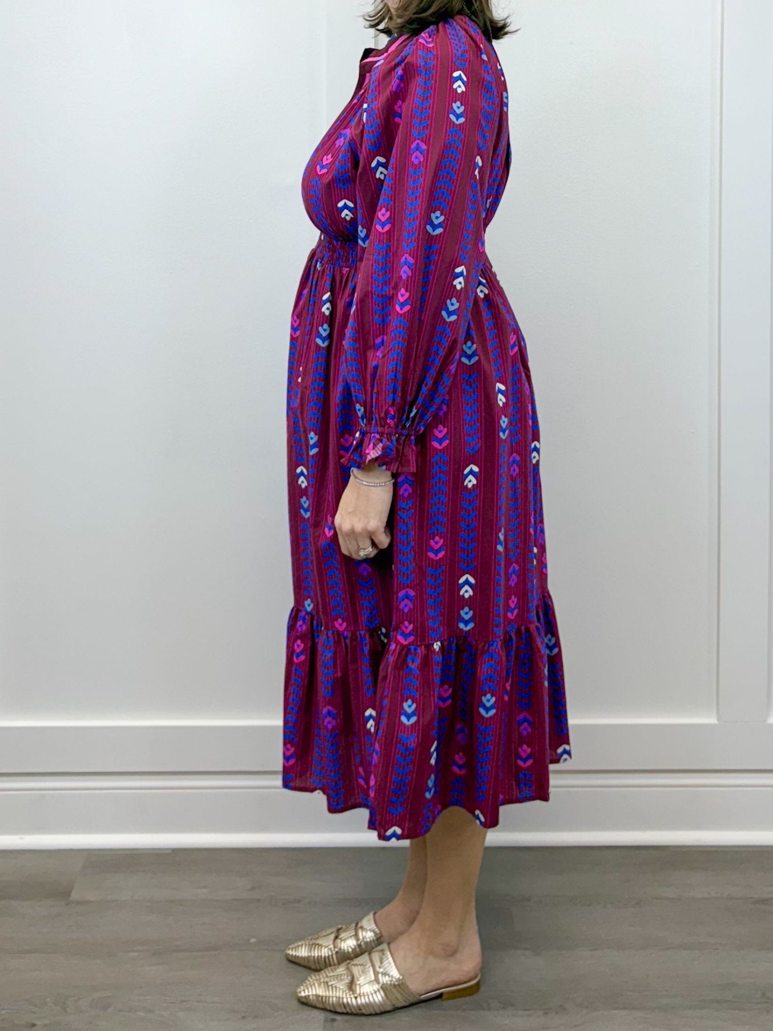 Willowvine Midi Dress - Burgundy Long Dresses Umgee