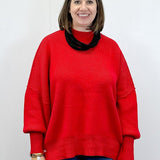 Wine Kiss Ribbed Sweater - Ruby Sweaters Zenana