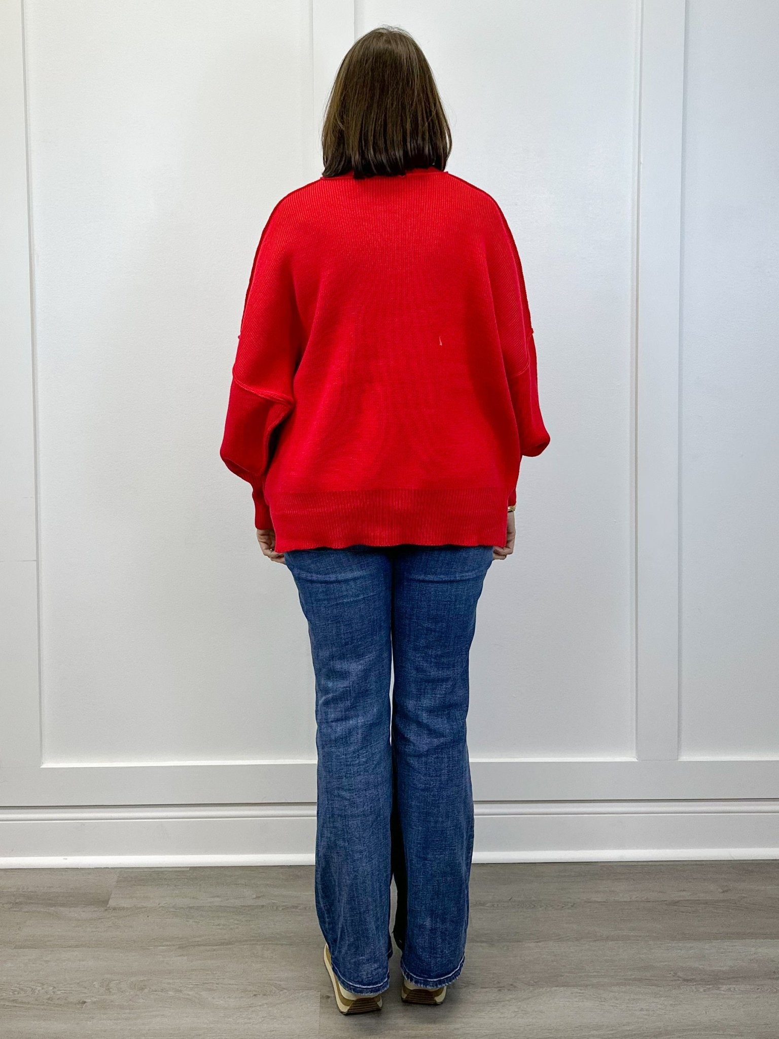 Wine Kiss Ribbed Sweater - Ruby Sweaters Zenana