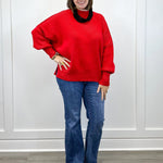 Wine Kiss Ribbed Sweater - Ruby Sweaters Zenana